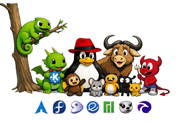 Linux Mascots Family